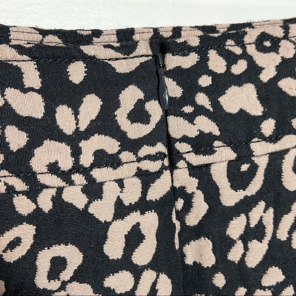 LOFT Black & Tan Cheetah Print Pencil Mini Skirt - Picture 5 of 10